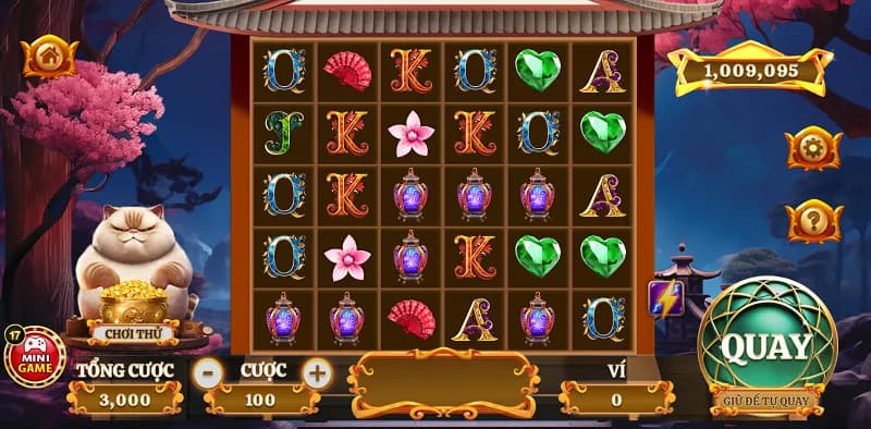 Cách chơi Slots Mèo Tài Lộc chi tiết