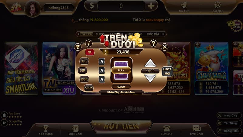 Hướng dẫn cách chơi mini game Trên Dưới chi tiết